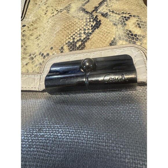 Limited Edition Coach Kristen Purse In Python Embossed Leather, Croc Leather - Picture 4 of 14